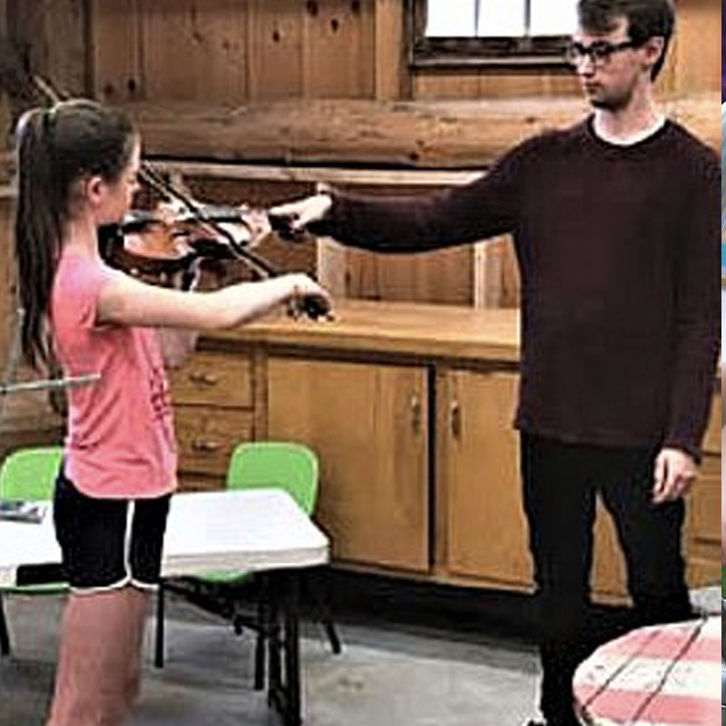 Violin lesson at Island Arts